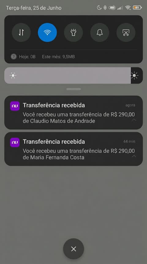 Pix recebido